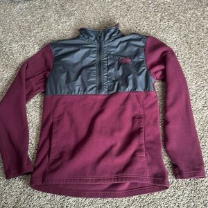North Face Maroon 1/2 Zip Shirt